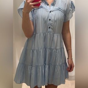 Blue ruffle dress